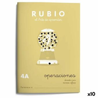 Matematiikan harjoituskirja Rubio Nº4A A5 Espanja 20 Levyt (10 osaa)
