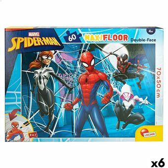 Lasten palapeli Spider-Man Kaksipuolinen 60 Kappaletta 70 x 1,5 x 50 cm (6 osaa)