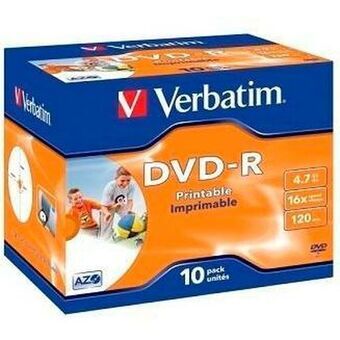 DVD+R Verbatim 10 osaa 16x 4,7 GB