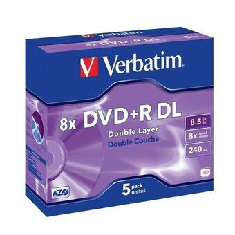 DVD-R Verbatim VB-DPD55JC 8,5 GB 8x 5 pcs 5 osaa
