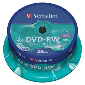 DVD-RW Verbatim    25 osaa Monivärinen 4x 4,7 GB