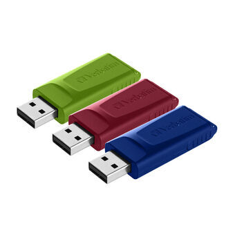 Muistitikku Verbatim Slider Sisäänvedettävä USB 2.0 Monivärinen 16 GB