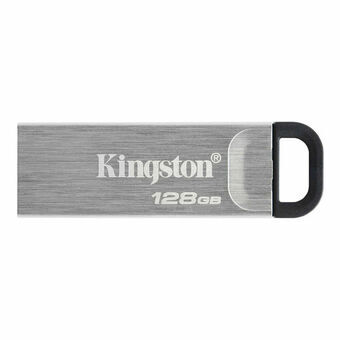 USB-tikku Kingston DTKN/128GB Avaimenperä Hopeinen Musta Hopea 128 GB