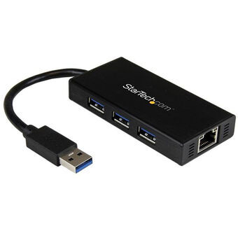USB-keskitin Startech ST3300GU3B Musta