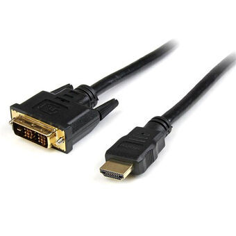 HDMI - DVI adapteri Startech HDDVIMM1M Musta 1 m