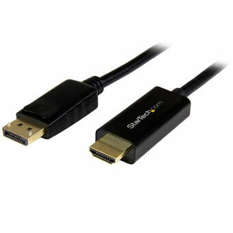 DisplayPort - HDMI Adapteri Startech DP2HDMM3MB           4K Ultra HD 3 m Musta