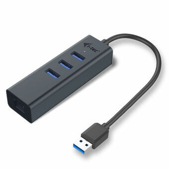 USB-keskitin i-Tec U3METALG3HUB Harmaa