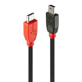Kaapeli Micro USB LINDY 31717 50 cm Punainen/Musta