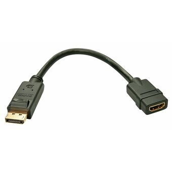 DisplayPort - HDMI Adapteri LINDY 41005 Musta 15 cm