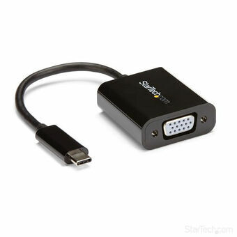 USB C - VGA Adapteri Startech CDP2VGA Musta