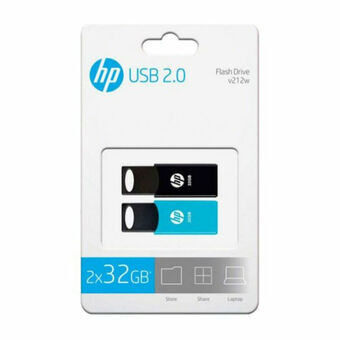 USB-tikku HP 212 USB 2.0 Sininen/Musta (2 uds)