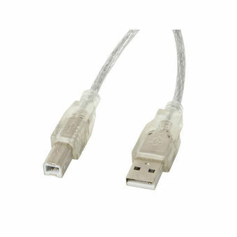 USB A - USB B kaapeli Lanberg CA-USBA-12CC-0018-TR 1,8 m 480 Mbit/s Läpinäkyvä