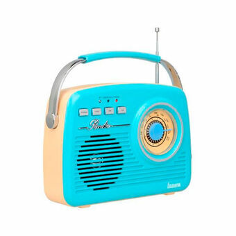 Kannettava Bluetooth-radio Lauson RA142 Sininen Kerma AM/FM Vintage