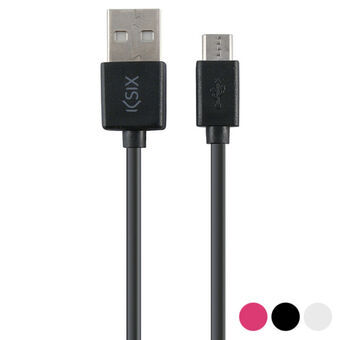 Kaapeli KSIX BXCUSB01 Micro USB 1 m Musta