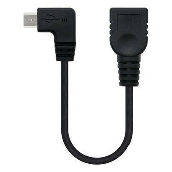 USB 2.0 A - USB B kaapeli NANOCABLE 10.01.3600 15 cm Urospistoke/Pistorasia Musta