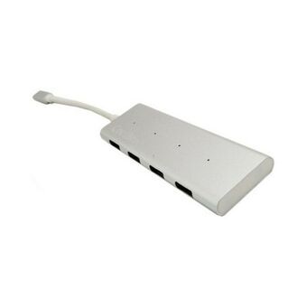 USB-keskitin CoolBox COO-HUC4U3 Valkoinen (4 Porttia)