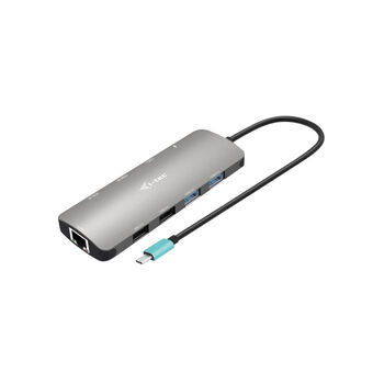 USB-keskitin i-Tec C31NANOHDM2DOCPD 100 W Hopeinen