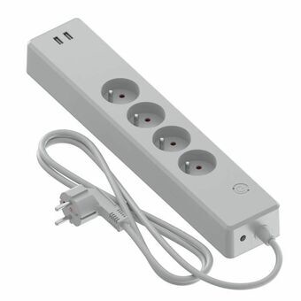 4-pistokkeinen jakorasia ilman virtakytkintä Calex USB x 2