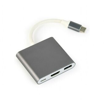 3-porttinen USB-C-hubi GEMBIRD A-CM-HDMIF-02-SG Harmaa