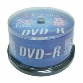 DVD-R Verbatim    16x 25 pcs 25 osaa 4,7 GB 16x