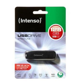 USB-tikku INTENSO Speed Line USB 3.0 128 GB Musta 128 GB USB-tikku