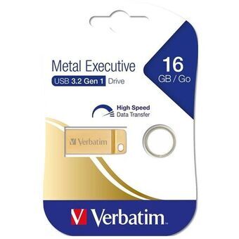 Muistitikku Verbatim Metal Executive Kullattu 16 GB