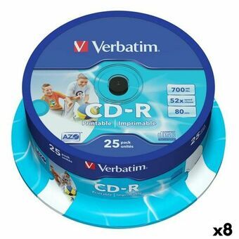 CD-R Verbatim 25 Kappaletta 700 MB 50 MB/s (8 osaa)