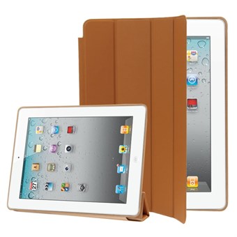 Tyylikäs Smart kannen lepotila / herätys iPad 2: lle / iPad 3: lle / iPad 4: lle - ruskea