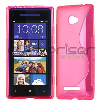 S-Line HTC 8X silikonikuori - vaaleanpunainen