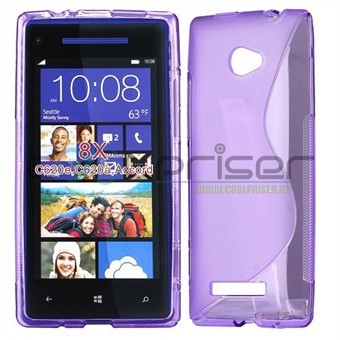 S-Line HTC 8X silikonikuori - violetti