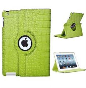 Crocodile Pyörivä suojakuori iPadille 2/3/4 (vihreä)