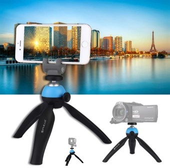 PULUZ® Pocket mini Tripod Mount 360° GoProlle, älypuhelimelle ja kameralle