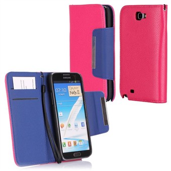 SmartPurse Case -Galaxy Note II (vaaleanpunainen/sininen)