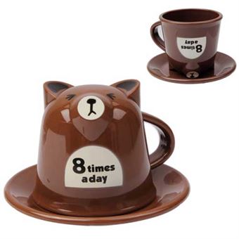 Teddy Bear Cup 350 ml. - Ruskea
