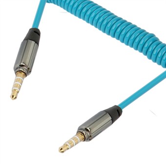 Kierretty 3,5 mm Audio AUX -kaapeli 15 cm - 150 cm - Sininen