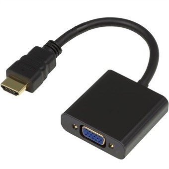 Mini HDMI–VGA-sovitin - musta