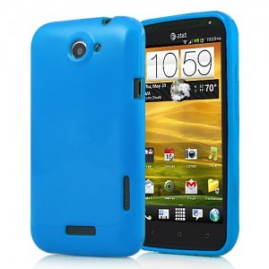 HTC ONE X - silikonikuori (sininen)