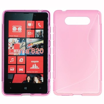 S-Line silikonikuori - Lumia 820 (vaaleanpunainen)