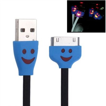 30-nastainen LIGHT USB-synkronointi- ja latauskaapelilla (musta / sininen)