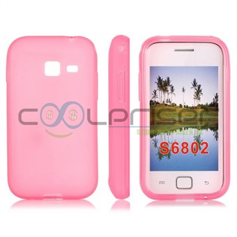Galaxy ACE Duos Simple Silicone Cover (vaaleanpunainen)