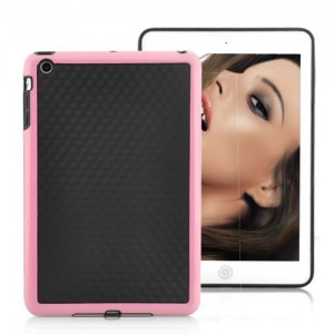Musta etupaneeli iPad Mini 1 (vaaleanpunainen)