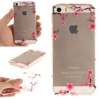 Modernin taiteen silikonikuori iPhone 5 / iPhone 5S / iPhone SE 2013 - Flower Tree