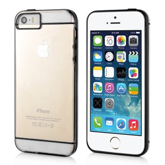 Statement muovi- ja silikonikuori iPhone 5 / iPhone 5S / iPhone SE 2013 - musta