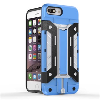 Robotta-muovikotelo iPhone 7 Plus / iPhone 8 Plus -puhelimelle - sininen / hopea