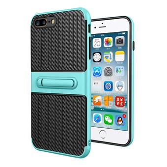 Iskunkestävä silikoni-muovikotelo iPhone 7 Plus / iPhone 8 Plus -puhelimelle - Sininen
