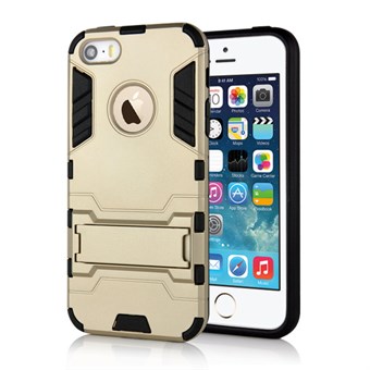 Cave kovaa muovia ja TPU-suojus iPhone 5 / iPhone 5S / iPhone SE 2013:lle - Gold