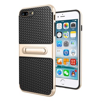 Iskunkestävä silikoni-muovikotelo iPhone 7 Plus / iPhone 8 Plus -puhelimelle - kulta
