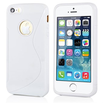 S-Line silikonikuori iPhone 5 / iPhone 5S / iPhone SE 2013 - puhelimelle - valkoinen
