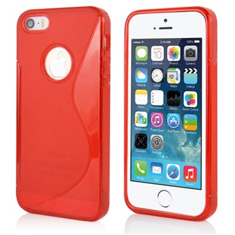 S-Line silikonikuori iPhone 5 / iPhone 5S / iPhone SE 2013 - punainen