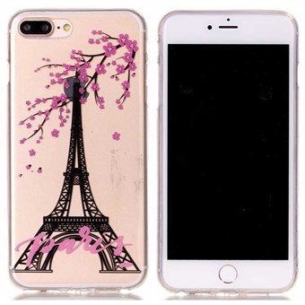 Suunnittelukuvio silikonikuori iPhone 7 Plus / iPhone 8 Plus -puhelimelle - Eiffel-torni